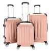 3-in-1 Portable ABS Trolley Case 20" / 24" / 28" Rose Gold