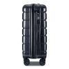 Luggage 3 Piece Sets with Spinner Wheels ABS+PC Lightweight TSA Lock (20'/24'/28'), Black