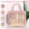 Toiletry Bag for Women, Hanging Travel Toiletry Bag with Jewelry Organizer